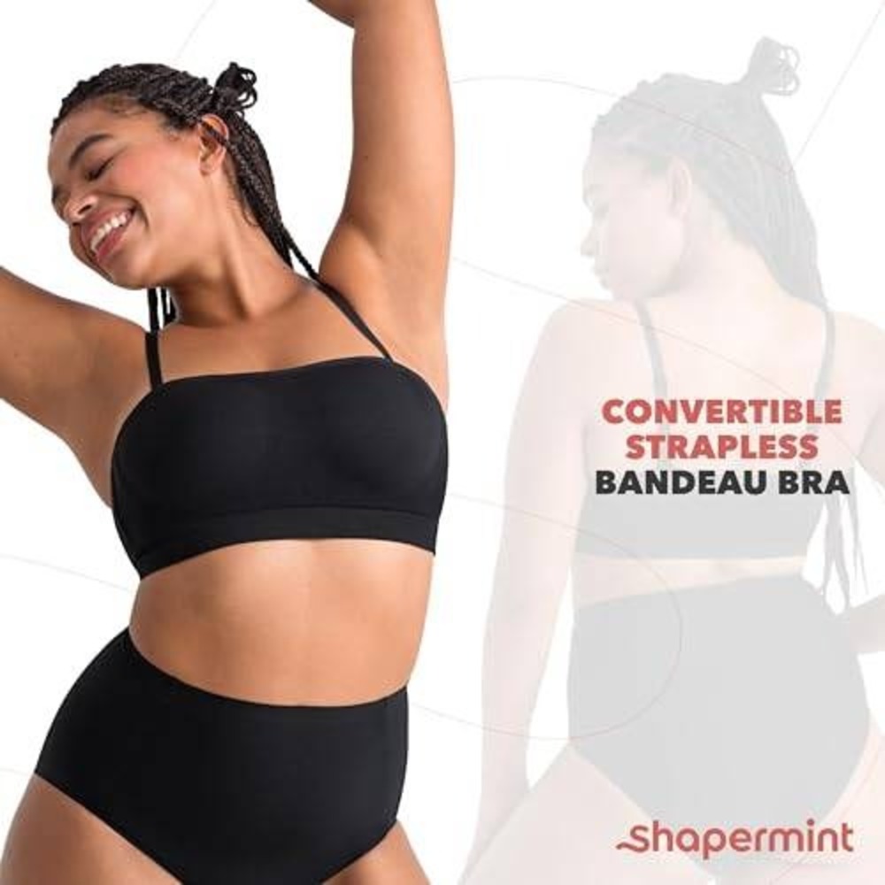 Truekind‎ Convertible Strapless Bandeau Bra Black Size 3XL New With Tags
